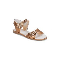 Sandały Clarks Bay Primrose. Żółte sandały damskie Clarks, bez wzorów, bez obcasa, bez zapięcia. Za 244,30 zł.