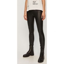 Only - Legginsy. Czarne spodnie damskie ONLY, bez wzorów, ze skóry. Za 169,90 zł.