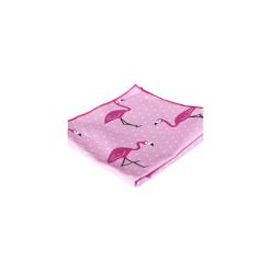Poszetka Flamingo. Różowe poszetki męskie Edyta kleist, z aplikacjami, z bawełny, eleganckie. Za 49,00 zł.