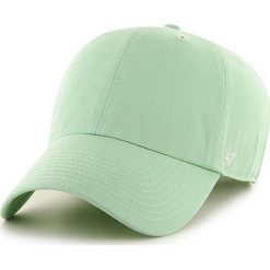 47brand - Czapka Clean Up Curved. Zielone czapki damskie marki 47brand, z bawełny. W wyprzedaży za 79,90 zł.