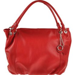 Torebki klasyczne damskie: Skórzana torebka „Carre” w kolorze czerwonym – 45 x 30 x 14 cm
