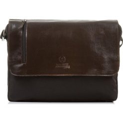 Brązowa TORBA MĘSKA SKÓRZANA PAOLO PERUZZI NA LAPTOPA. Pomarańczowe torby męskie skórzane Paolo Peruzzi, w paski, ze skóry, na ramię. Za 229,00 zł.