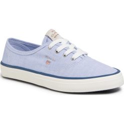 Tenisówki GANT - Preptown 20538445 Hampton Blue G662. Niebieskie półbuty damskie GANT, bez wzorów, z gumy, bez zapięcia. Za 249,00 zł.