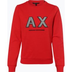 Armani Exchange - Damska bluza nierozpinana, czerwony. Czerwone bluzy damskie Armani Exchange, m, z nadrukiem, bez rękawów, bez kaptura. Za 299,95 zł.