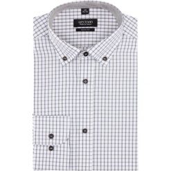 Koszula bexley 2030 długi rękaw slim fit beż. Szare koszule męskie Recman, m, bez wzorów, bez kołnierzyka, z długim rękawem. Za 149,00 zł.