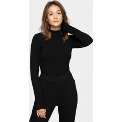 Longsleeve damski TSDL602 - głęboka czerń - Outhorn. Koszulki damskie Outhorn, bez wzorów, ze stójką, z długim rękawem. Za 69,99 zł.