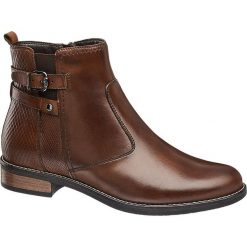 Botki damskie 5th Avenue brązowe. Pomarańczowe botki damskie 5th Avenue, ze skóry, bez obcasa, na obcasie, na zamek. Za 239,90 zł.