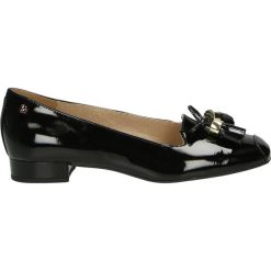 Mokasyny - 784-264 V NER. Czarne mokasyny damskie Venezia, ze skóry. Za 299,00 zł.