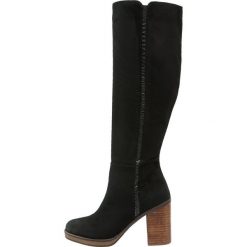 Even&Odd Kozaki na obcasie black. Czarne kozaki damskie na obcasie Even&Odd, z materiału. W wyprzedaży za 149,50 zł.