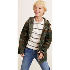 Mango Kids - Kurtka dziecięca Camu 110-164 cm. Żółte kurtki chłopięce marki Mango Kids, bez wzorów, z bawełny, krótkie, bez kaptura. Za 159,90 zł.