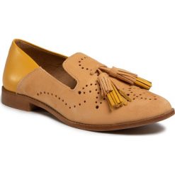 Lordsy MACIEJKA - 04484-18/00-5 Pomarańczowy. Żółte półbuty damskie Maciejka, ze skóry, bez obcasa, na obcasie. Za 239,00 zł.