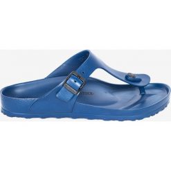 Birkenstock - Japonki. Niebieskie kapcie męskie Birkenstock, bez wzorów, z materiału. Za 139,90 zł.