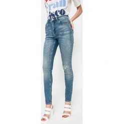 Hilfiger Denim - Jeansy Santana. Szare jeansy damskie skinny marki Hilfiger Denim, z podwyższonym stanem. W wyprzedaży za 379,90 zł.