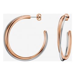 Calvin Klein Kolczyki Srebrny Beżowy. Szare kolczyki damskie Calvin Klein, srebrne. Za 433,95 zł.