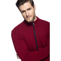 Sweter TOMASSO SWTR000248. Czerwone swetry męskie Giacomo Conti, m, bez wzorów, z wełny, klasyczne, z klasycznym kołnierzykiem, bez kaptura. Za 249,00 zł.