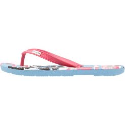 Chodaki damskie: Hunter ORIGINAL FLORAL STRIPE Japonki kąpielowe turquoise