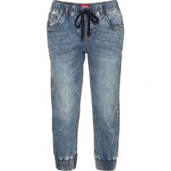 Dżinsy 3/4 ze stretchem i gumką w talii bonprix niebieski. Niebieskie jeansy damskie bonprix, z jeansu. Za 109,99 zł.