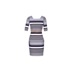 Sukienki krótkie Vero Moda ROOS. Niebieskie sukienki damskie Vero Moda, bez wzorów, bez kołnierzyka, z krótkim rękawem, krótkie, mini. Za 175,20 zł.