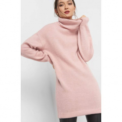 Długi sweter z golfem. Brązowe golfy damskie Orsay, xs, z dzianiny, z długim rękawem. Za 99,99 zł.