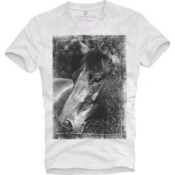 T-shirt męski UNDERWORLD Horse. Czarne t-shirty męskie Underworld, m, bez wzorów, z bawełny, bez kołnierzyka. Za 69,99 zł.