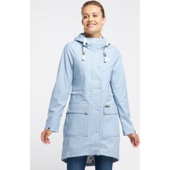 Parka przeciwdeszczowa w kolorze błękitnym. Niebieskie kurtki damskie Schmuddelwedda Woman, l, bez wzorów. W wyprzedaży za 349,95 zł.