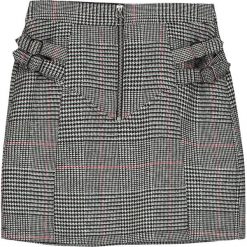 Minispódniczki: Topshop BUCKLE SIDE CHECK MINI Spódnica trapezowa mono