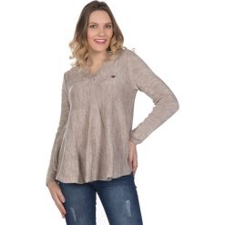 Swetry klasyczne damskie: Sweter w kolorze jasnobrązowym