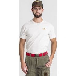 T-SHIRT Aeronautica Militare. Białe t-shirty męskie Aeronautica Militare, s, z nadrukiem, z okrągłym kołnierzem. Za 369,00 zł.