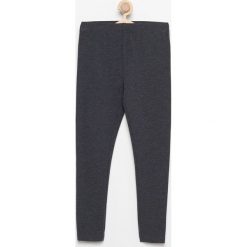 Legginsy dziewczęce: Legginsy z melanżowej dzianiny – Szary