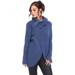 Kardigan "Stone" w kolorze niebieskim. Niebieskie kardigany damskie marki Cosy Winter, s, ze splotem. W wyprzedaży za 181,95 zł.