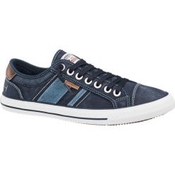 Tenisówki męskie Dockers granatowe. Niebieskie trampki męskie DOCKERS, bez wzorów, z materiału, sportowe, bez zapięcia. Za 159,90 zł.