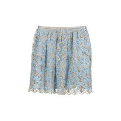 Spódnice krótkie Manoush ARABESQUE. Niebieskie spódniczki damskie Manoush, bez wzorów, krótkie, mini. Za 916,30 zł.