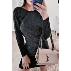 Sukienka MIRZA. Czarne sukienki damskie Sukienka MIRZA, s, bez wzorów, z dekoltem na plecach, z krótkim rękawem, krótkie, mini. W wyprzedaży za 69,00 zł.
