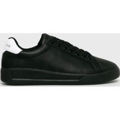 Versace Jeans - Buty. Czarne buty sportowe męskie Versace Jeans, z jeansu, na sznurówki. W wyprzedaży za 479,90 zł.