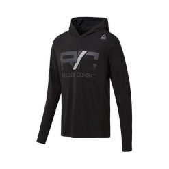 Reebok Lekka bluza z kapturem Combat, D95991 | MEN | SWETSHRT | MIESZANE MA | M. Czarne bluzy damskie Reebok, m, bez wzorów, bez rękawów, z kapturem. W wyprzedaży za 313,93 zł.