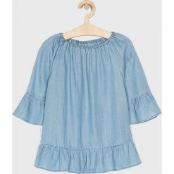 Kids Only - Top dziecięcy 122-164 cm. Niebieskie bluzki dziewczęce Kids Only, bez wzorów, z lyocellu, bez kołnierzyka, z krótkim rękawem, krótkie, bez kaptura. Za 59,90 zł.