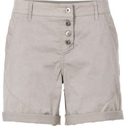 Krótkie spodenki chino bonprix szary. Szare spodnie damskie bonprix. Za 79,99 zł.