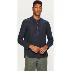Marc O'Polo - Koszula. Niebieskie koszule męskie Marc O'Polo, s, bez wzorów, ze lnu, casualowe, polo, z długim rękawem. Za 389,90 zł.