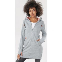 Jasnoszara Bluza Aglaoreisis. Szare bluzy damskie Born2be, xl, bez wzorów, bez rękawów, bez kaptura. Za 119,99 zł.