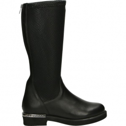 Kozaki - 679946 BLACK. Czarne buty zimowe damskie Venezia, ze skóry. Za 359,00 zł.