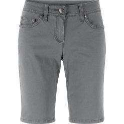 Bermudy ze stretchem z lycrą bonprix dymny szary. Szare szorty damskie bonprix, z lycry. Za 49,99 zł.