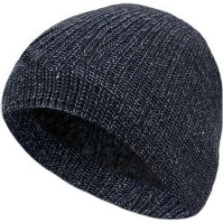 Granatowa Dziergana Męska Jesienno-Zimowa Czapka, Ciepła, Uniwersalny Rozmiar, z Kożuchem CPAPJNS64gr. Niebieskie czapki męskie Pako Jeans, na zimę, bez wzorów, ze splotem. Za 24,90 zł.