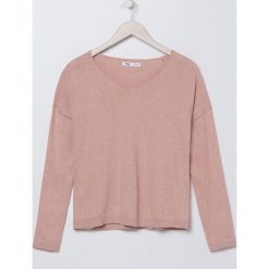 Bawełniany sweter - Różowy. Różowe swetry damskie Sinsay, s, bez wzorów, z bawełny, bez rękawów, bez kaptura. Za 39,99 zł.