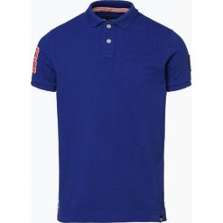 Superdry - Męska koszulka polo, niebieski. Niebieskie koszulki męskie marki Superdry, xl, z haftami, z bawełny, bez rękawów. Za 229,95 zł.