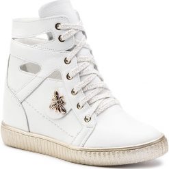 Sneakersy R.POLAŃSKI - 0854/M Biały Lico. Białe półbuty damskie R.Polański, z aplikacjami, ze skóry, bez obcasa, na obcasie, bez zapięcia. Za 359,00 zł.