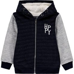 Bluza w kolorze granatowo-szarym. Szare bluzy niemowlęce Kanz, z futra. W wyprzedaży za 65,95 zł.