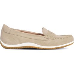 Geox - Mokasyny. Szare mokasyny damskie marki Geox, ze skóry. Za 389,90 zł.