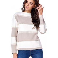 Dzianinowy sweter w paski Potis & Verso ACOMA. Pomarańczowe swetry dziewczęce Potis&Verso, w paski, z dzianiny, eleganckie, bez kołnierzyka, bez rękawów, bez kaptura. W wyprzedaży za 230,00 zł.