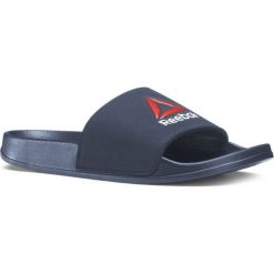 Granatowe Klapki Reebok Original Sli M CN7085. Niebieskie klapki męskie Reebok, bez wzorów, z materiału. Za 98,44 zł.