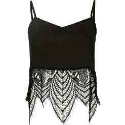 Top piżamowy Guess O92X02 WO035. Czarne piżamy damskie Guess, l, z aplikacjami, z poliesteru, bez rękawów. W wyprzedaży za 129,00 zł.